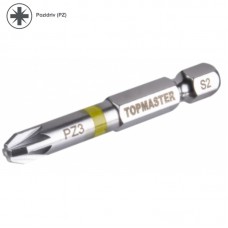 TOPMASTER Set 2 biti stea PZ3 prindere hexagonala 1/4" lungime 50 mm